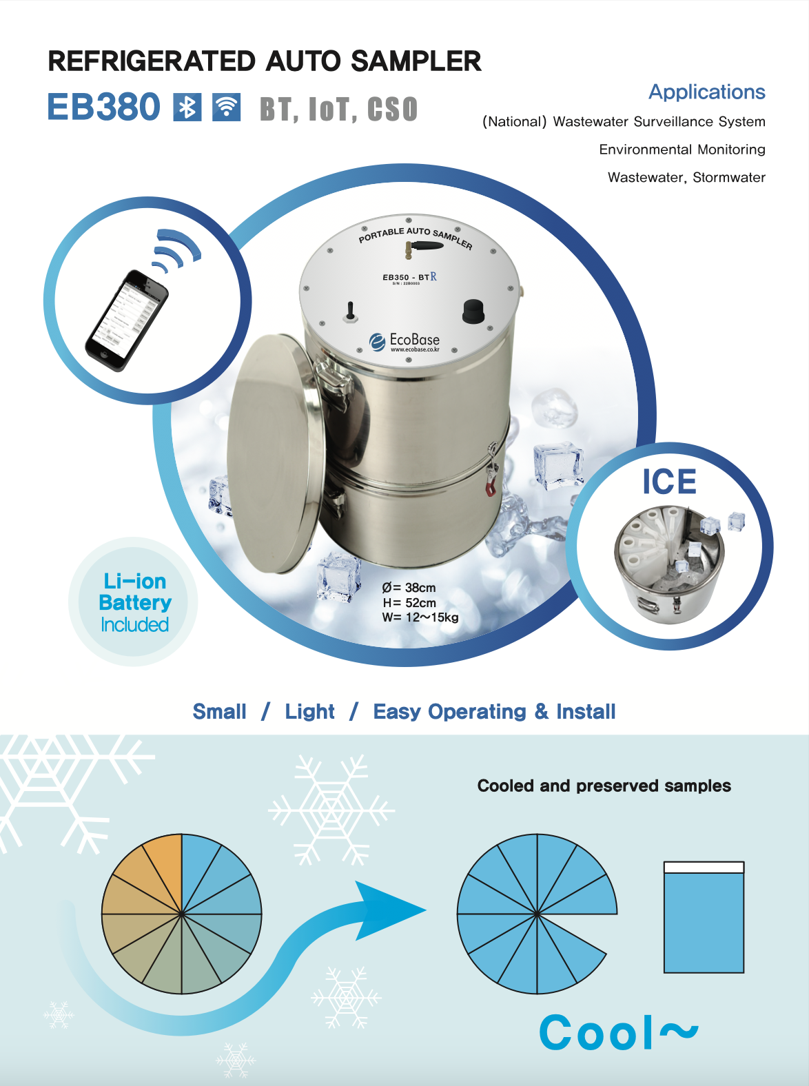 EB350-BT Portable Auto Sampler